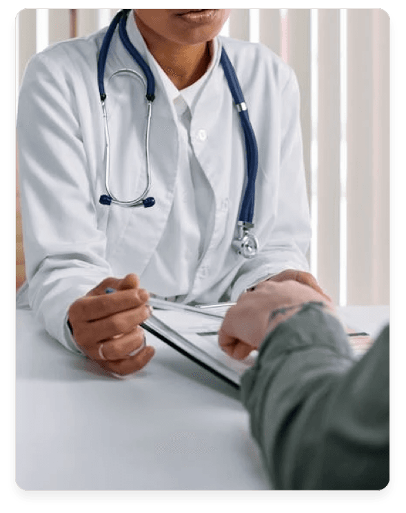 Doctor and patient discussing diet plan